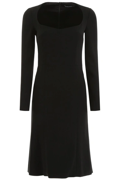 Shop Dolce & Gabbana Midi Dress In Nero