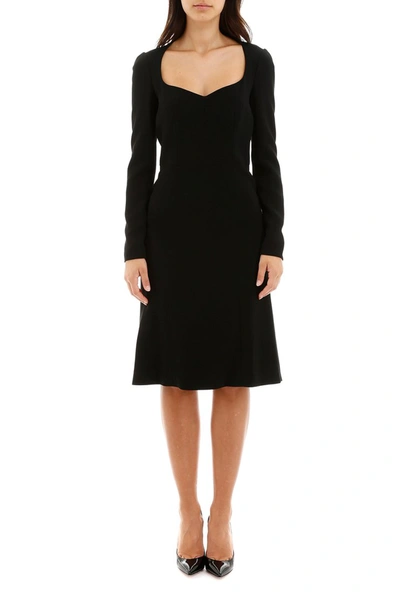 Shop Dolce & Gabbana Midi Dress In Nero