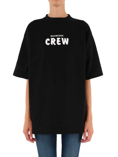 Shop Balenciaga T-shirt  Crew Black