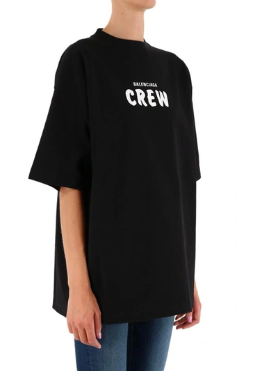 Shop Balenciaga T-shirt  Crew Black