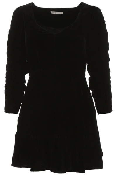 Shop Mes Demoiselles Magenta Mini Dress In Black