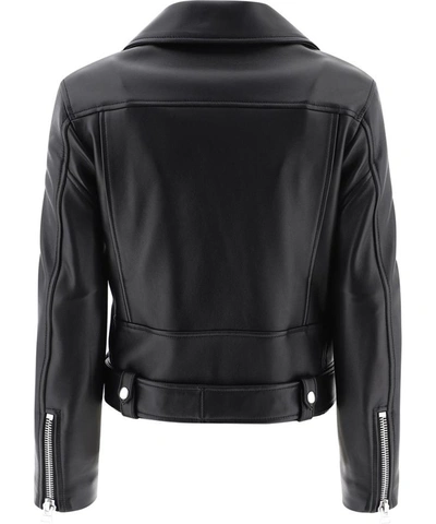 Shop Acne Studios "biker" Leather Jacket In Black  