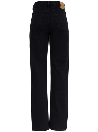 Shop Kenzo Wide Leg Denim Jeans In Black