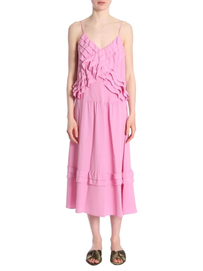 Shop N°21 Ruffled Dress In Pink