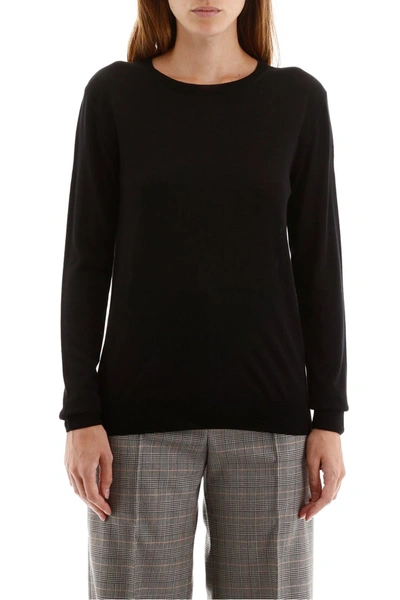 Shop Stella Mccartney Crew Neck Pullover In Black