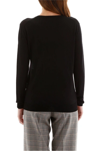 Shop Stella Mccartney Crew Neck Pullover In Black