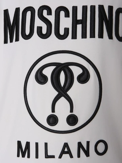 Shop Moschino T-shirt Dress With Logo In White