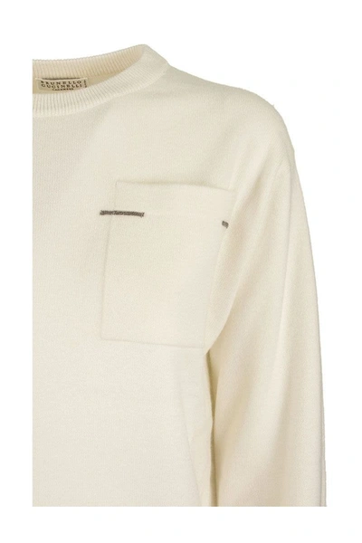 Shop Brunello Cucinelli Cashmere Sweater White