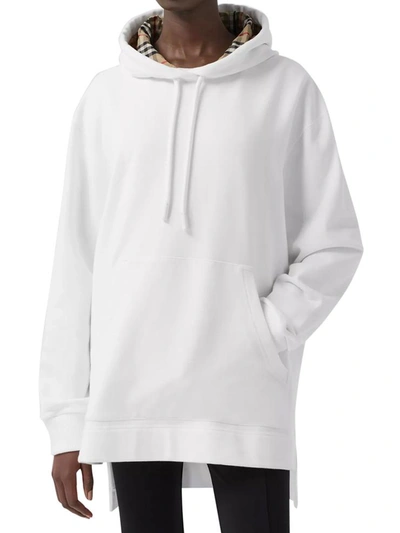 Shop Burberry Over Sweatshirt White