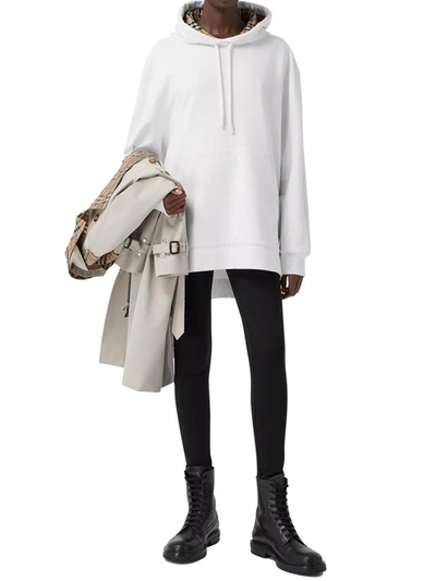 Shop Burberry Over Sweatshirt White