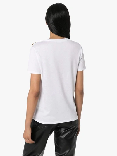 Shop Balmain T-shirts In Blanc Noir