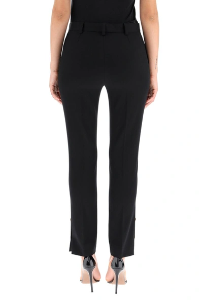 Shop Versace Trousers With Medusa Buttons In Nero