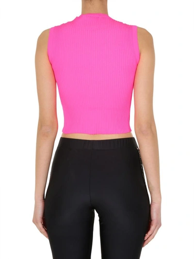 Shop Gcds Cropped Top In Pink