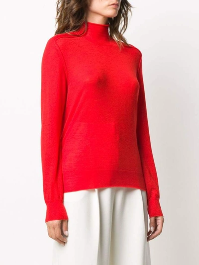 Shop Bottega Veneta Sweaters In Rosso