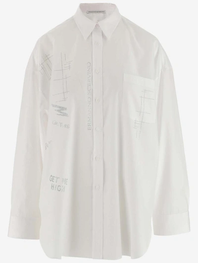 Shop Ermanno Scervino Shirts In Bianco