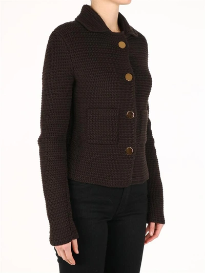 Shop Bottega Veneta Cotton Jacket Brown