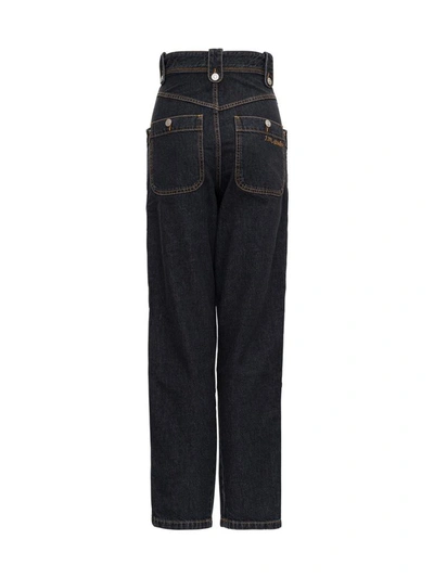 Shop Isabel Marant Étoile Wide Leg Jeans In Grey