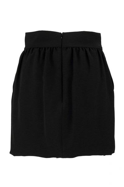Shop Red Valentino Mini Skirt With Wire Pockets In Black