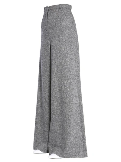 Shop Lanvin Wide Trousers In Grey