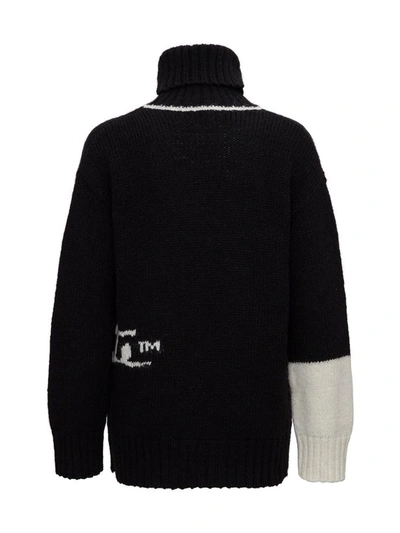 Shop Off-white Sweater With Inlaid Logo In Black