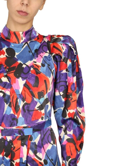 Shop Rotate Birger Christensen "ida" Dress In Multicolour