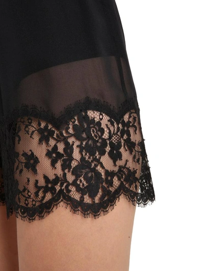 Shop Dolce & Gabbana Silk Lingerie Shorts In Black