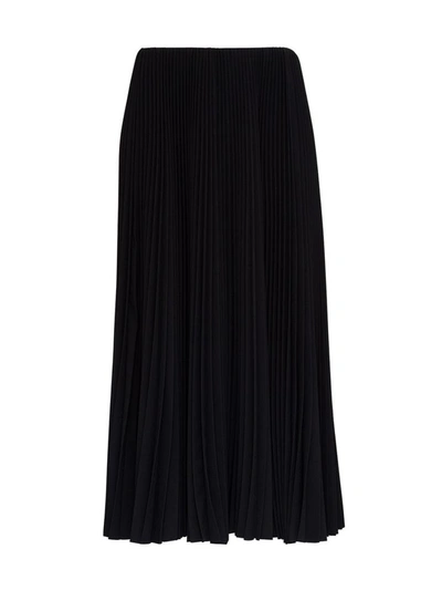 Shop Balenciaga Black Pleated Skirt