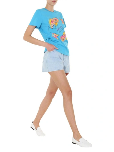 Shop Alberta Ferretti "love Me Starlight" T-shirt In Azure