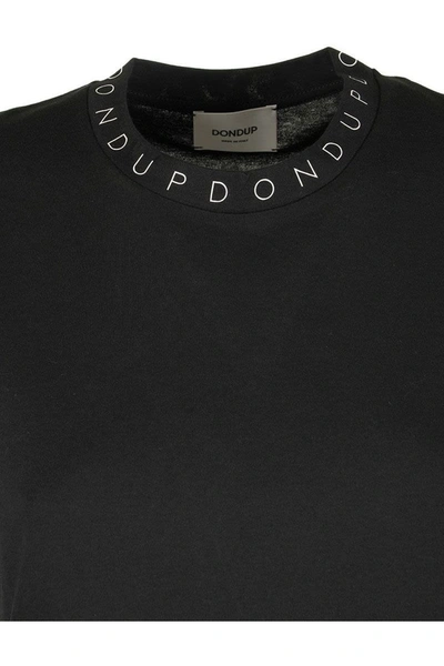 Shop Dondup T-shirt With Lettering Black