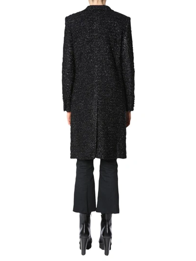 Shop Saint Laurent Chesterfield Coat In Black