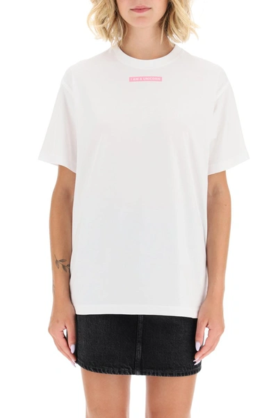 Shop Burberry Ronan T-shirt With Slogan In White