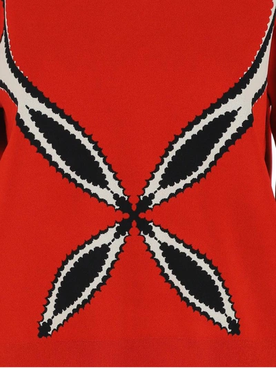 Shop Alexander Mcqueen Sweaters In Red Ivory