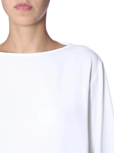 Shop Alberta Ferretti Oversize Fit Blouse In White