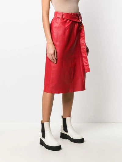 Shop Alysi Skirts In Rosso