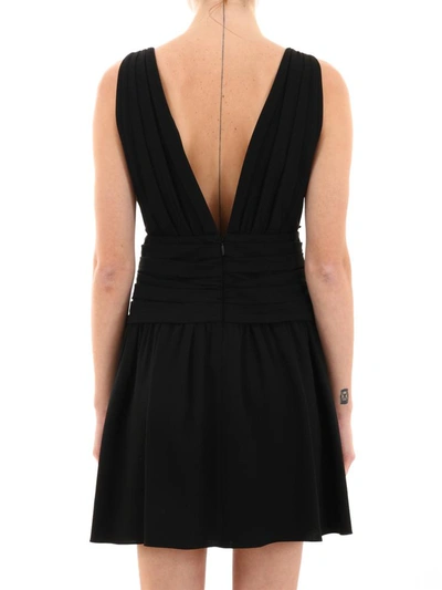 Shop Saint Laurent Dress With Star In Black