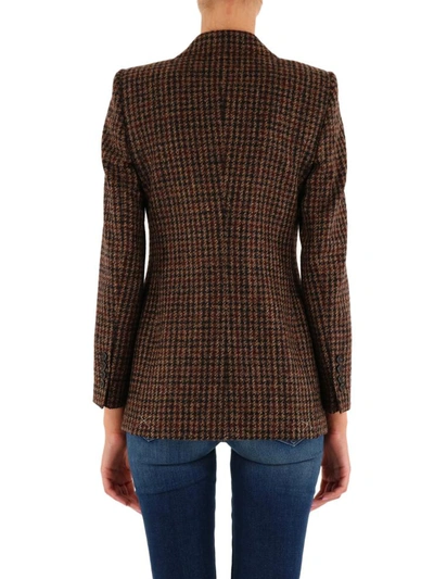 Shop Dolce & Gabbana Pied-de-poule Jacket In Brown