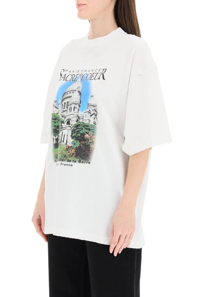 Balenciaga Sacre Coeur Oversized T-shirt In White | ModeSens