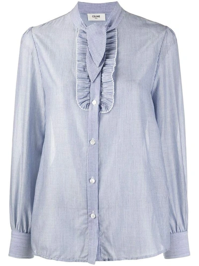 Shop Celine Céline Shirts In Blu