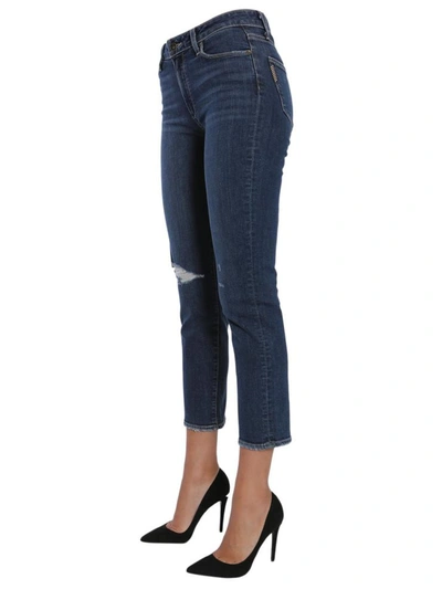 Shop Paige Jacqueline Straight Jeans In Blue