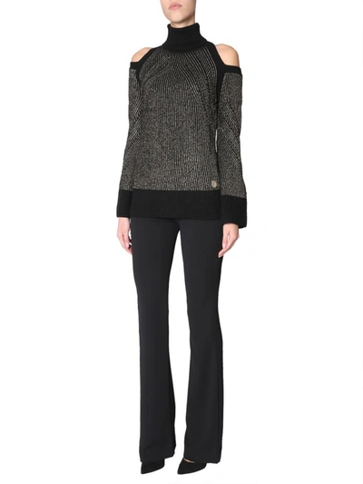Shop Versace Turtleneck Sweater In Black
