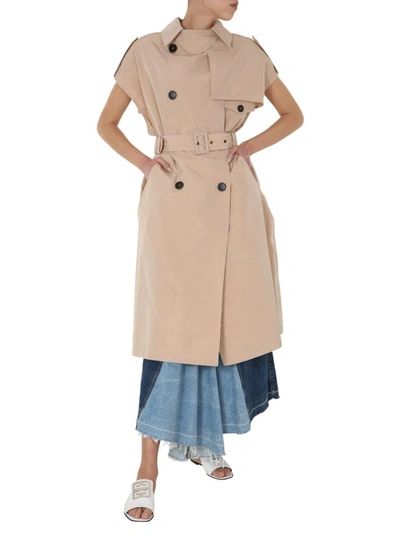 Shop Givenchy Double-breasted Trench In Beige