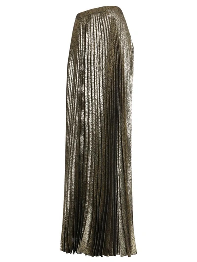 Shop Saint Laurent Long Skirt In Gold