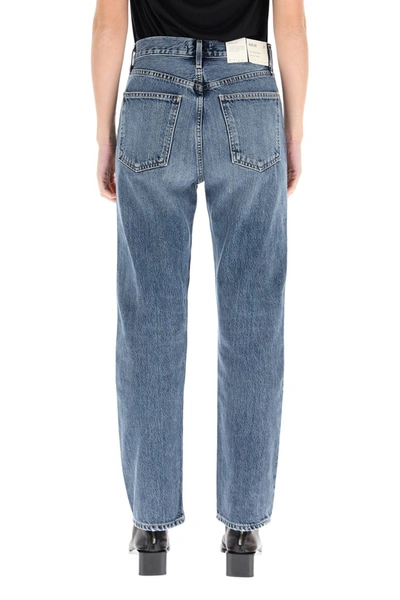 Shop Agolde Pinch Waist High Rise Straight Jeans In Portrait