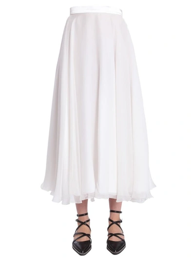 Shop Lanvin Long Skirt In White