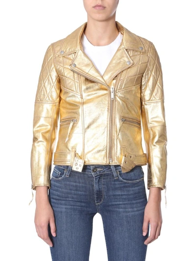 Shop Golden Goose "yasu" Jacket In Gold