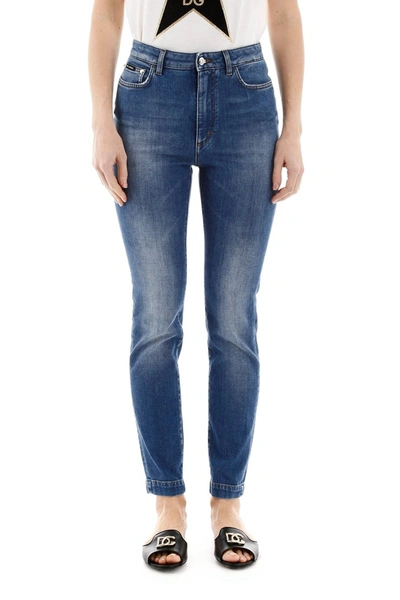 Shop Dolce & Gabbana Audrey Fit Jeans In Blu Scurissimo 5
