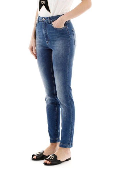 Shop Dolce & Gabbana Audrey Fit Jeans In Blu Scurissimo 5