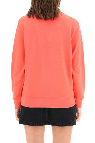 Shop Kenzo Sweatshirt With Logo Print In Tangerine