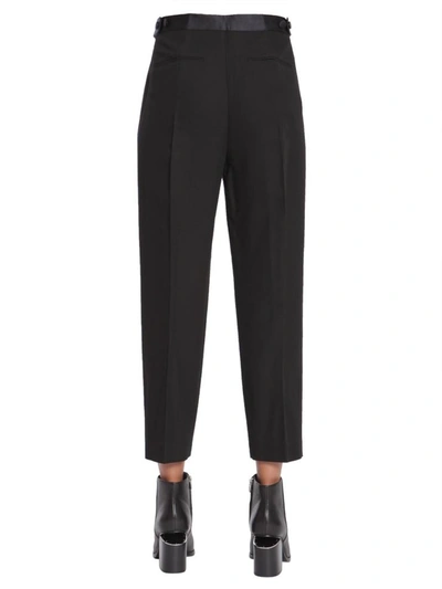 Shop Alexander Wang Cropped Tuxedo Trousers In Black