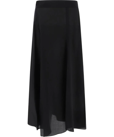 Shop Acne Studios "izel" Silk Skirt In Black  